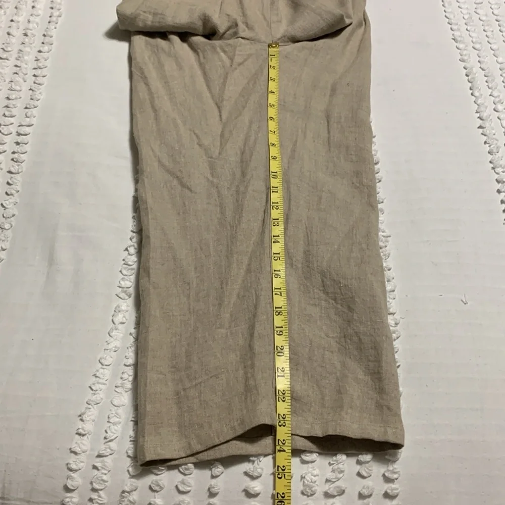 Flax Women’s 100% Linen Classic Wide-Leg Oatmeal Large Pants Lagenlook Quiet - Picture 11 of 11